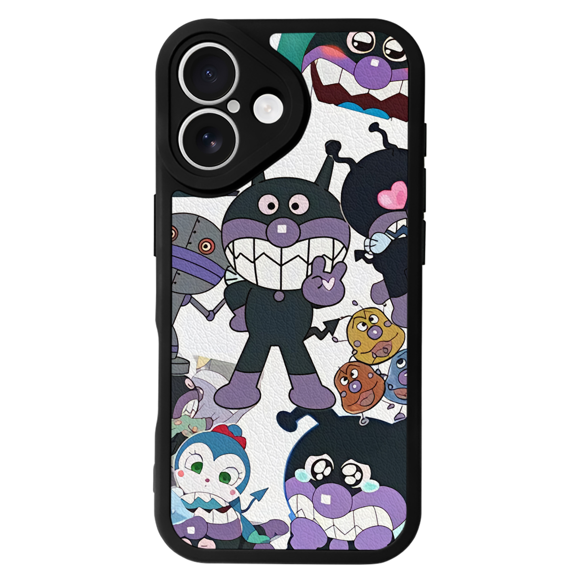 （画像用） アンパンマン Anpanman 【iPhone 16シリーズ対応】シリコンスマホケース（レザー調） 材質：シリコン
